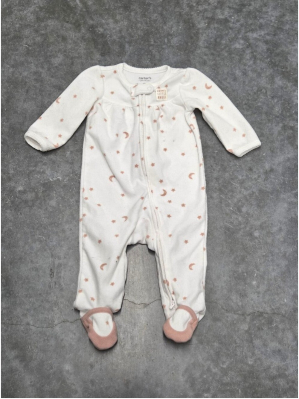 Carter's Star Moon Footed One-Piece Sleep Nighttime Mommy Little Angel Size 6M